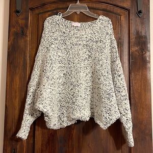 Pink Lily fuzzy cropped sweater